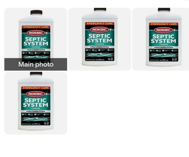 4 Bottles Roebic K-57-Q Septic System Cleaner 32 Ounces Emergency Care