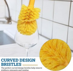 Goblet Cleaning Brush Bottle Brush Cleaning Glasses & Jars Durable Bristles &