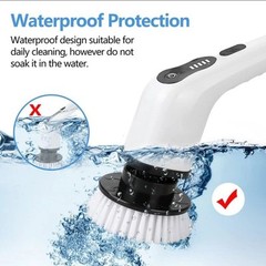 9-in-1 Electric Spin Scrubber Cordless Power Cleaning Brush Rechargeable used 1x