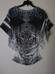 FASIS BY CALIFORNIA BLUE TOP STRETCH BLING GRAY SIZE SMALL NWT RETAIL $25.50 VGC