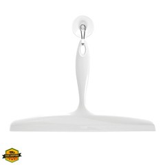 Bathroom Plastic Shower Squeegee, White | Wall Hook Included