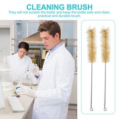 10Pcs Durable Straw and Tube Cleaner Brushes Nylon Material Khaki Color