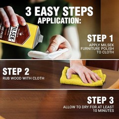 Milsek Wood Cleaner Polish Lemon Oil 12 Fl Oz Multi Surface Shine NEW