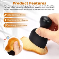 Auto Car Detailing Brush Set Car Interior Cleaning Kit Includes 3 Boar Hair D…