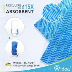 Super Absorbent Blue Cleaning Cloths – 40ct Multi-Purpose 12”x24” Towel