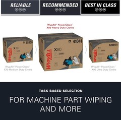 Heavy Duty Industrial Cloths – PowerClean X80, 152 Sheets