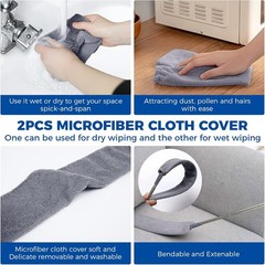 Retractable Gap Dust Cleaner Cleaning Tools with 2 Microfiber Dusting Cloths …