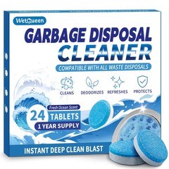 Garbage Disposal Cleaner Tablets 24 Pack XL Foaming Drain Deodorizer Septic Safe