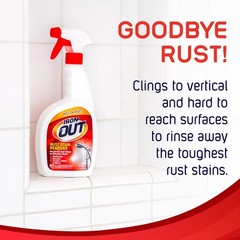 Iron OUT Rust Stain Remover Spray Gel, Remove Rust Stains in Bathrooms, 24 Ounce