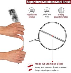 Pipe Cleaning Brush Set Stainless Steel Bristles, Stainless Steel Pipe Brush …