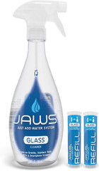 Glass Cleaner Bottle with 2 Refill Pods. Refillable Cleaning Supplies