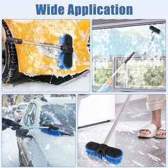 Car Wash Brush Head with Soft Bristle 8”, Car Cleaning Brush with Protective