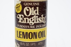 Old English Lemon Oil Furniture Polish 16 fl oz Approx 60% Full Glass Vintage