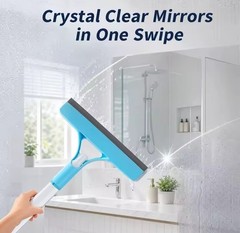 3-in-1 Window Glass Cleaner Spray Squeegee Sponge Streak-Free Home Car Mirror