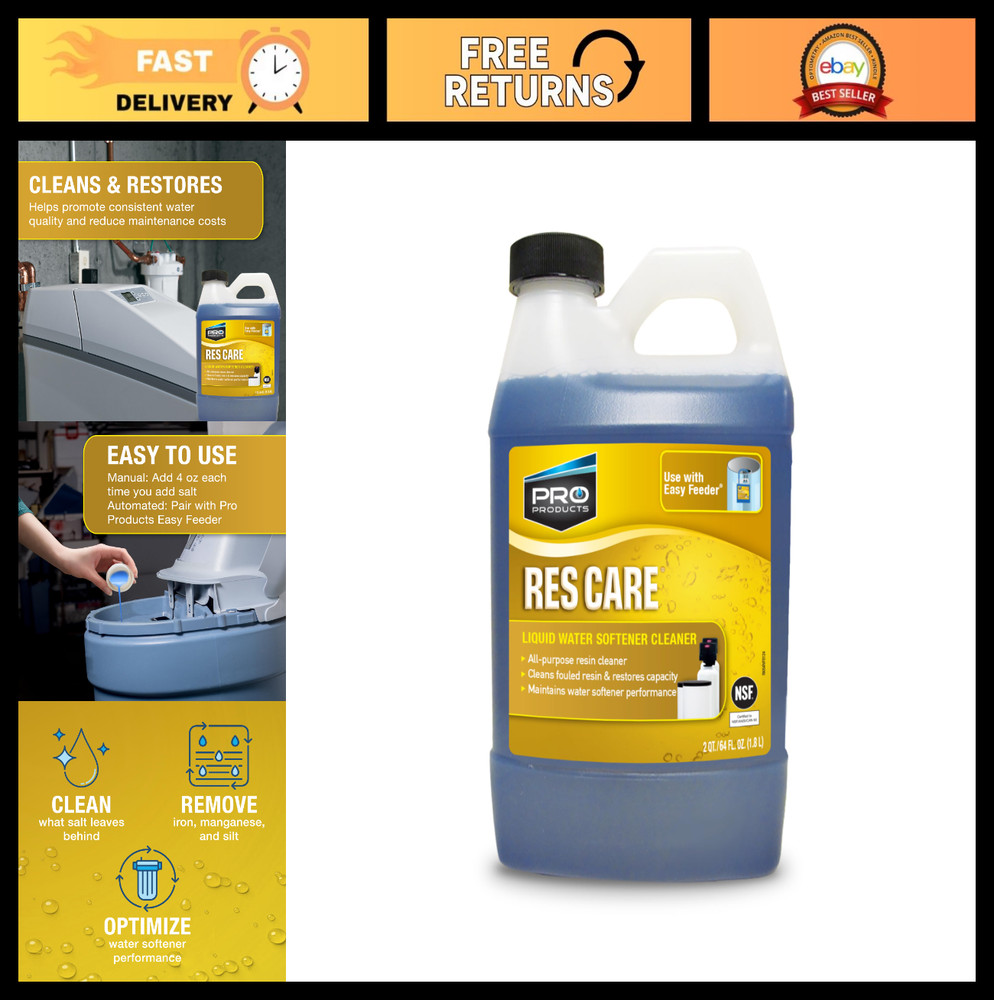 Universal Liquid Water Softener Cleaner – 64 oz, Unscented Hard Water Treatment