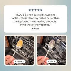 Branch Basics Dishwasher Tablets – 60 Ct | Plastic-Free, Fragrance-Free, Human-S