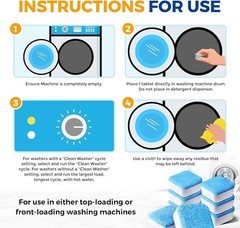Bastion Washing Machine Cleaner, Deodorizer, & Descaler 6-Pack – Active Deep Cle