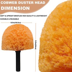 2 Pack Twist-On Cobweb Duster Head Brush – High Efficiency Spider Brush with …