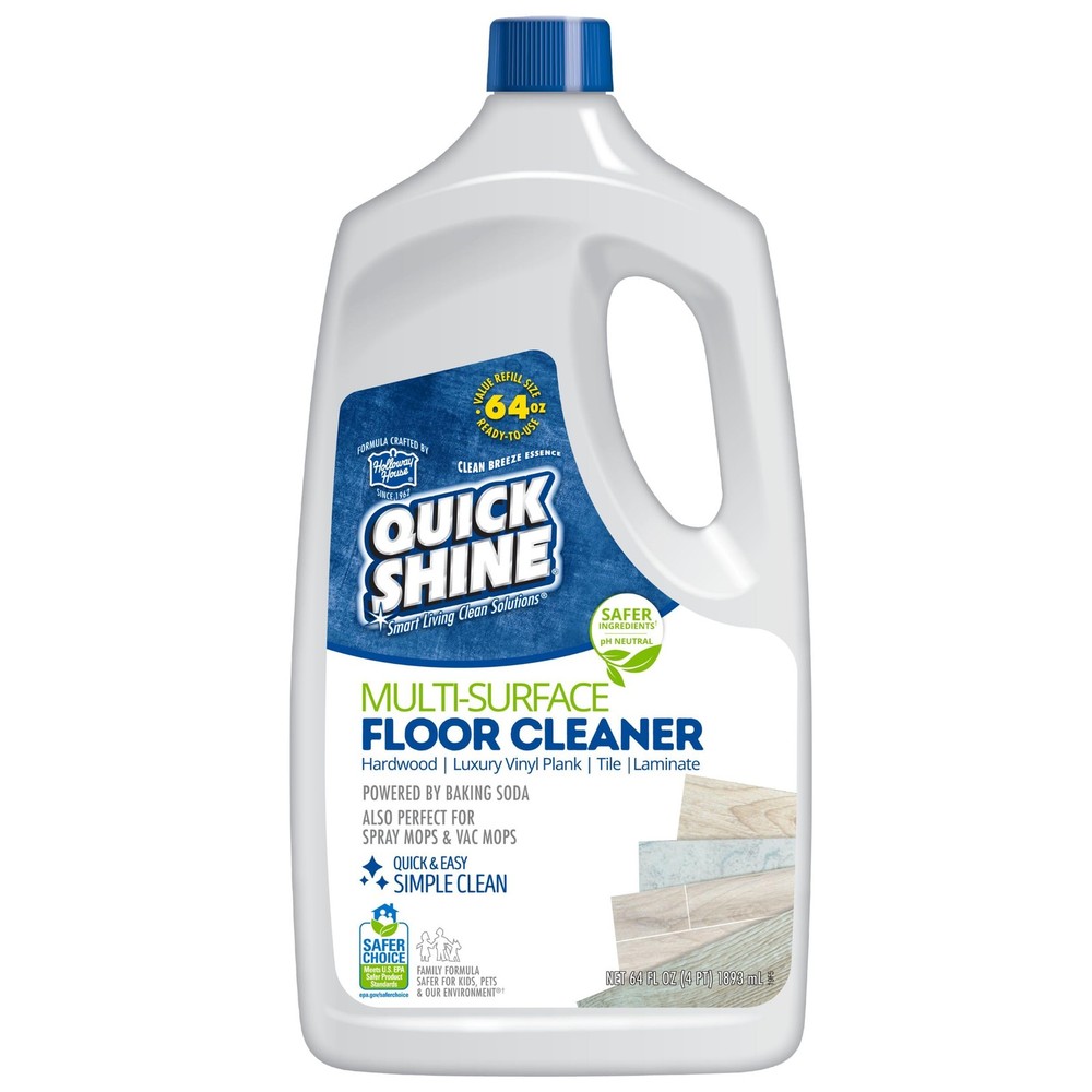 Quick Shine Multi Surface Floor Cleaner 64oz Ready to Use-Streak Free-No Rinse