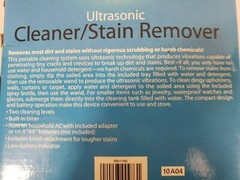 Radio Shack Ultrasonic Stain Remover Cleaner 63-1163 120Vac Or Battery Operated