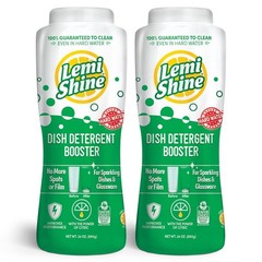 Natural Dish Detergent Booster 24 Ounce 2 Pack Hard Water Stain Remover