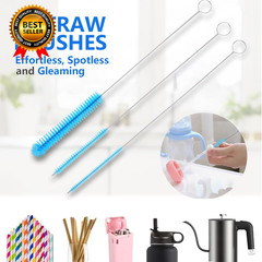 5 Pack Bottle Brush Straw Cleaner Brush Long Handle Water Bottle Scrubbing Brush