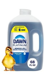 Dawn Platinum, Dishwashing Liquid, Refill Jug, Dish Soap, Fresh Rain, 68 Fl oz