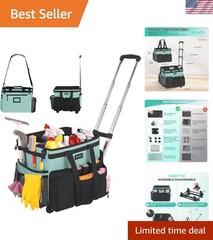 Lightweight & Foldable 40L Cleaning Bag with Durable Wheels – Home Essential