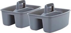 MightyTuff Rough & Rugged Cleaning Caddy: Durable 2-Count Organizer, Grey/Black