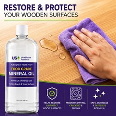 Food Grade Mineral Oil 32oz Wood Conditioner For Cutting Boards Butcher Blocks U