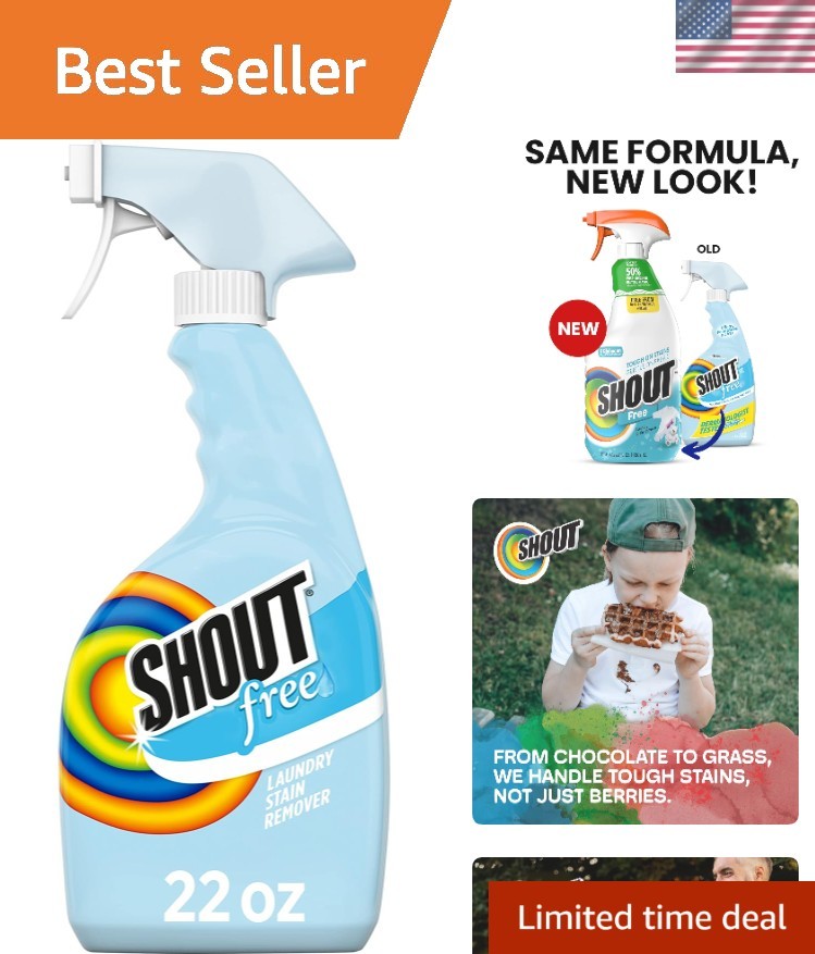 Eco-Friendly Laundry Stain Remover Spray – 22oz, Gentle & Effective Formula