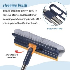 Long-Handled Floor Brush, Multi-Functional Scraping and Cleaning Brush,3505