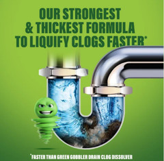 Green Gobbler Industrial Strength Drain Clog Remover & Cleaner Liquid Gel- 64oz.