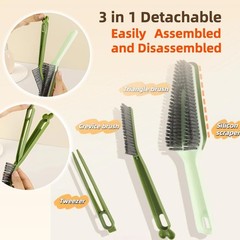 3-in-1 Detachable Crevice Cleaning Brush for Sinks, Faucets & Tile Grout, Mul…