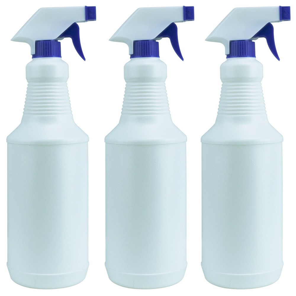 Multi Purpose Spray Bottles, Opaque, Trigger Action, 32 oz, 3/Pack