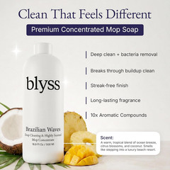 Mop Soap Brazilian Waves Floor Cleaner, Luxury Scented Hardwood Cleaner