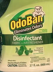 2x OdoBan Disinft Fabric Air Spray Kills 99.9 on Multi Surfaces 27 oz Bottles