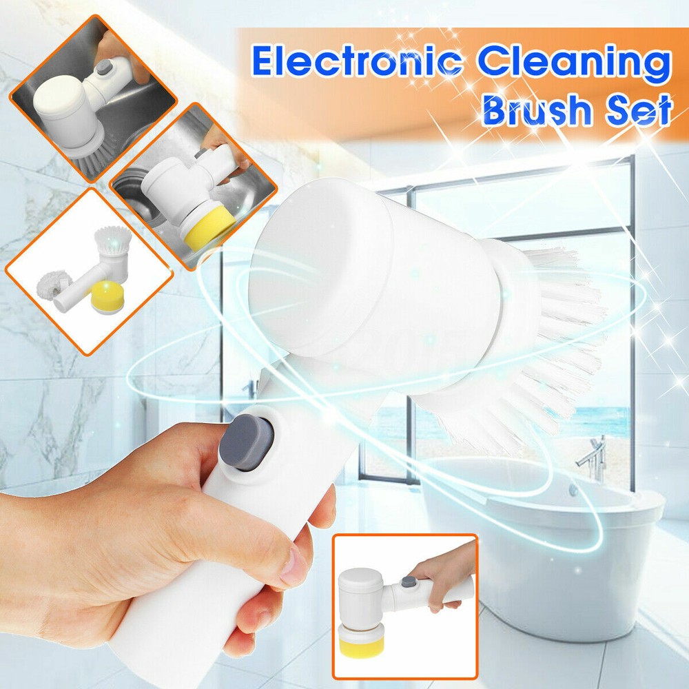 5in1 Multifunction Electric Cleaning Brush Bathroom Window Cleaner Scrubber Tool
