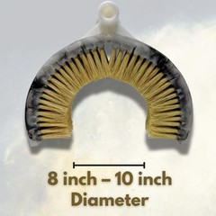 Curved Wash Brush for Exhaust Stack Pipes with Natural Tampico Fiber- 8″-10″