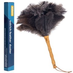 Ostrich Feather Duster, 16 inch Ostrich Feather Duster with Wood Handle Reusa…