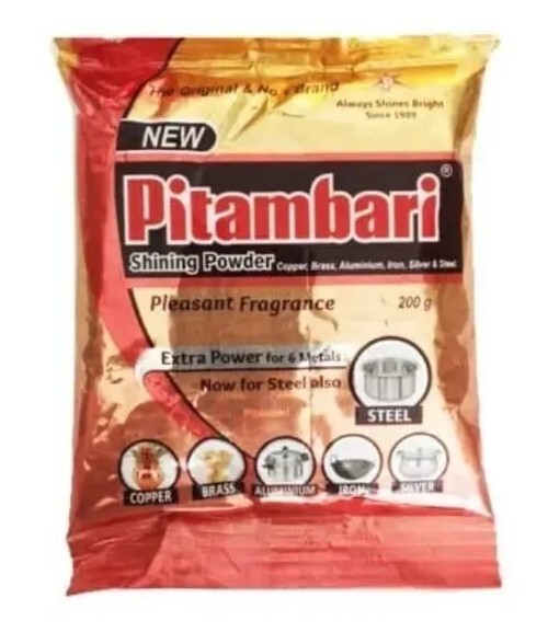 10 X Pitambari Shining Powder for Copper|Brass| Aluminium| Iron| Silver| F. S.