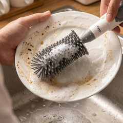 Soap Dispensing Brush Cleaner for Kitchen, Glassware, Mugs, and Plates, BPA Free
