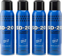 SD-20 All Purpose Degreaser 1 Lb 2 Oz/ 510G, Spray On-Wipe Off, Pack of 4