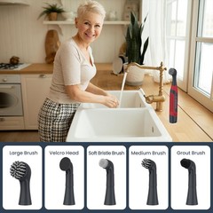 Cordless Electric Cleaning Brush, Mini Power Scrubber for Cleaning Waterproof…