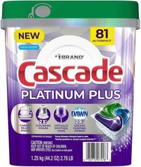 Platinum Dishwasher Detergent Powder 92 Fresh Scent ActionPacs Net Wt 51.2 Ounce
