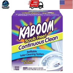Kaboom Toilet Bowl Cleaner Kit Scrub Free Continuous Clean Toilet Cleaning