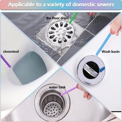 SAISN 72pcs Drain Cleaner Deodorizer Sticks – Keep Drain Pipes Clear, Prevent