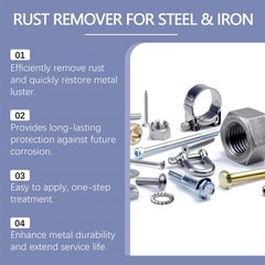 3X Industrial Highly Concentrated Rust Remover 120ml For Steel & Iron HOT