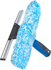 Professional Connect and Clean 2-In-1 Squeegee and Scrubber, 10” Window Cleaning