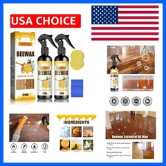 Natural Beeswax Care Spray & Restorer, Beeswax Wood Polish for Floors and Fur…